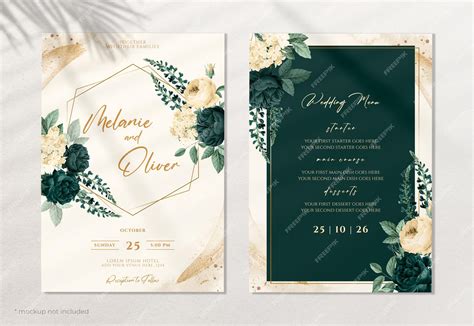 emerald green invitation background|Emerald Green Wedding Invitation Card Vector Images (over 110).